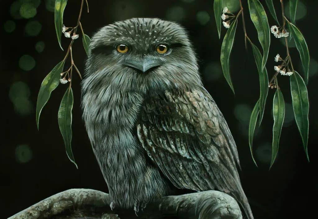 Whimsical Watcher: A Cozy Encounter with Nature's Night Owl