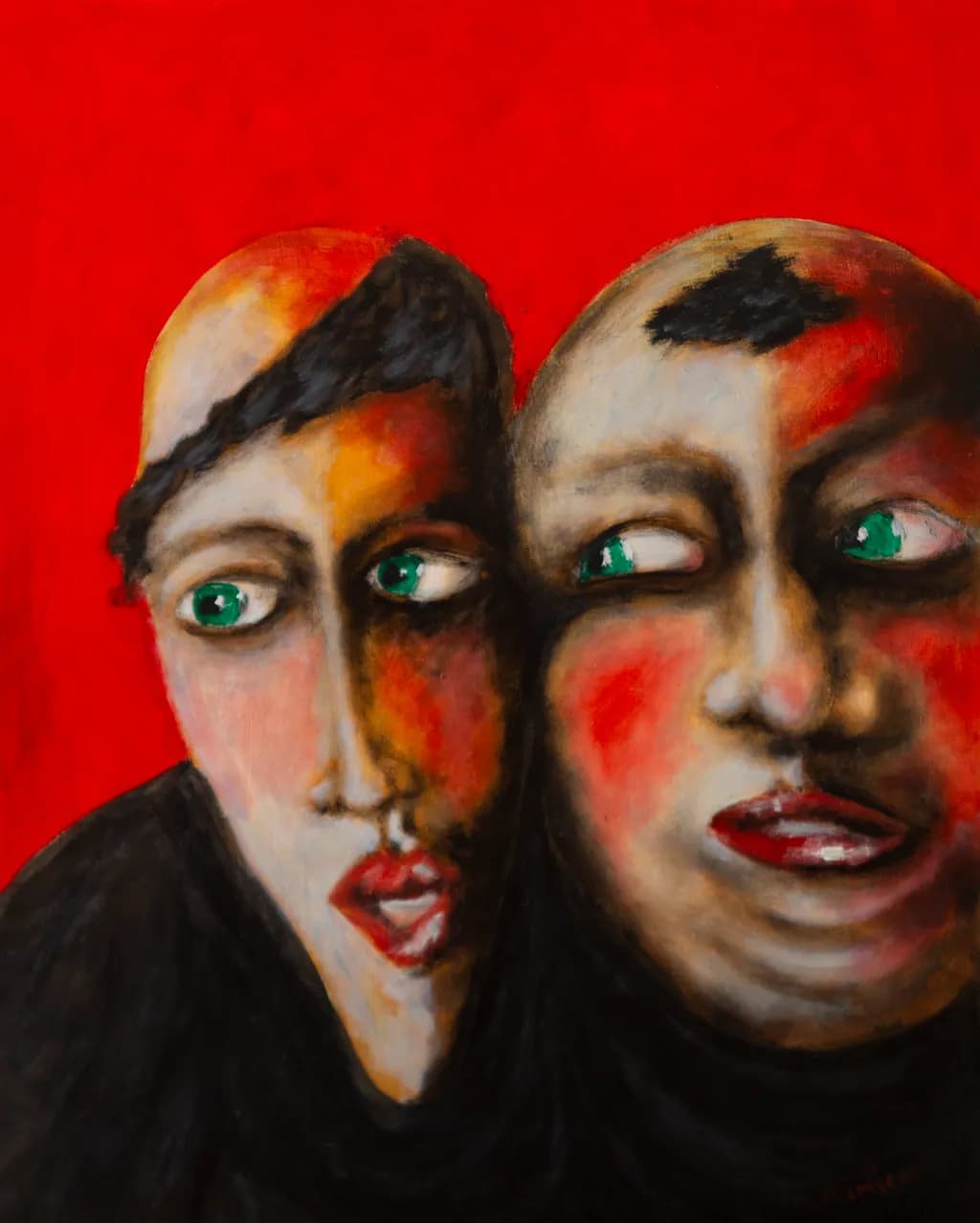 Dual Faces on Red