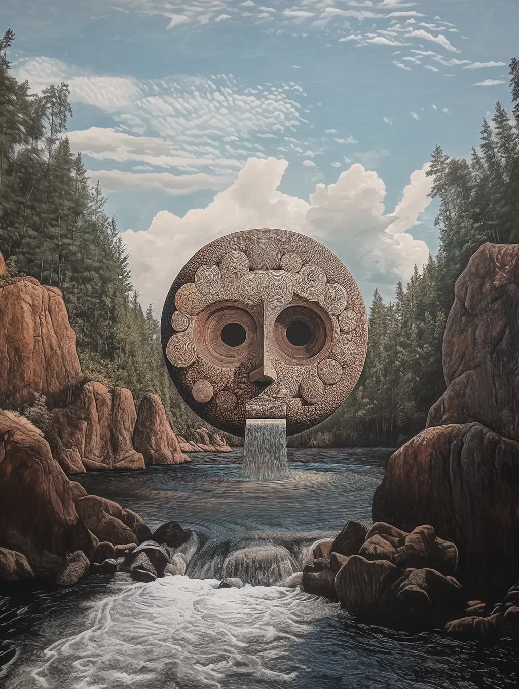 Whispers of Nature: The Enigmatic Face of the Forest's Heart