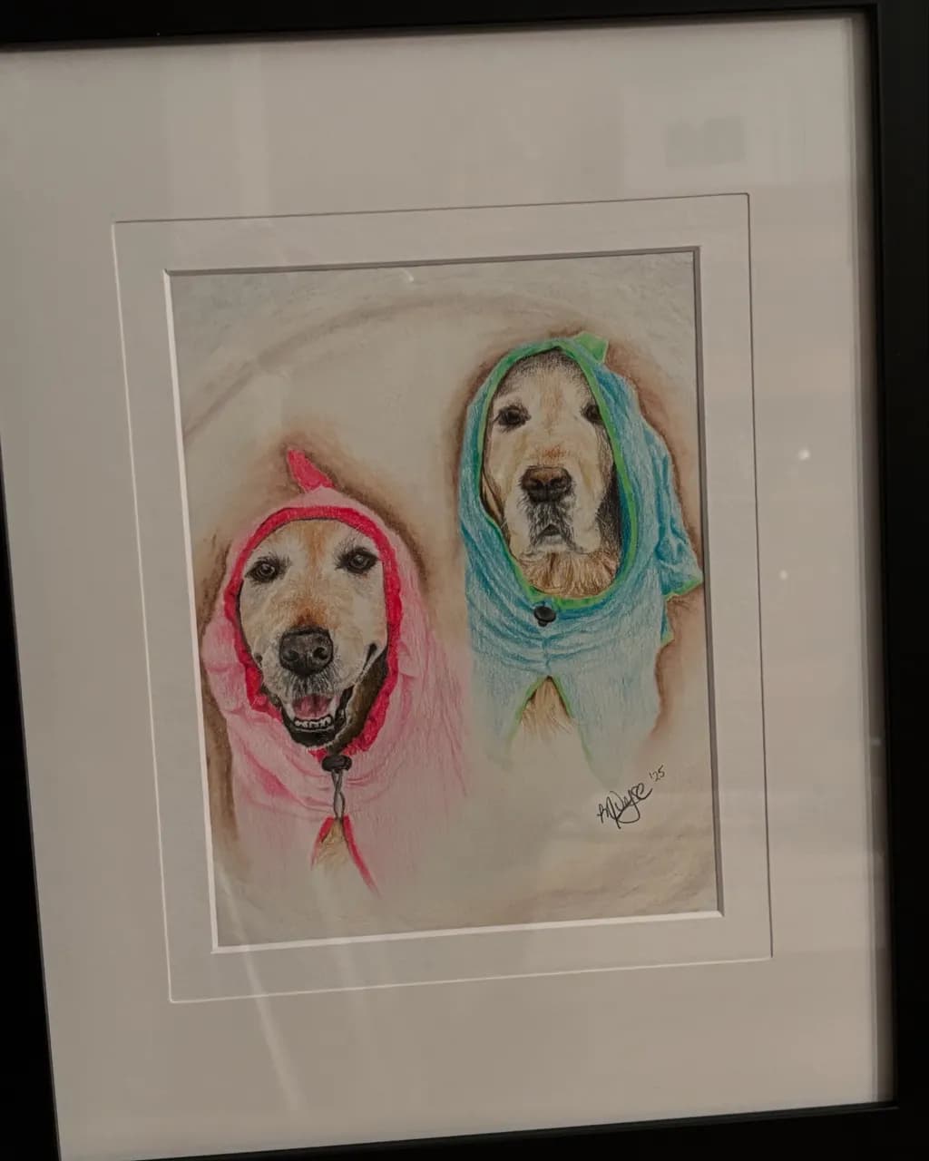Whimsical Canine Companions: A Playful Portrait of Dogs in Colorful Hoodies