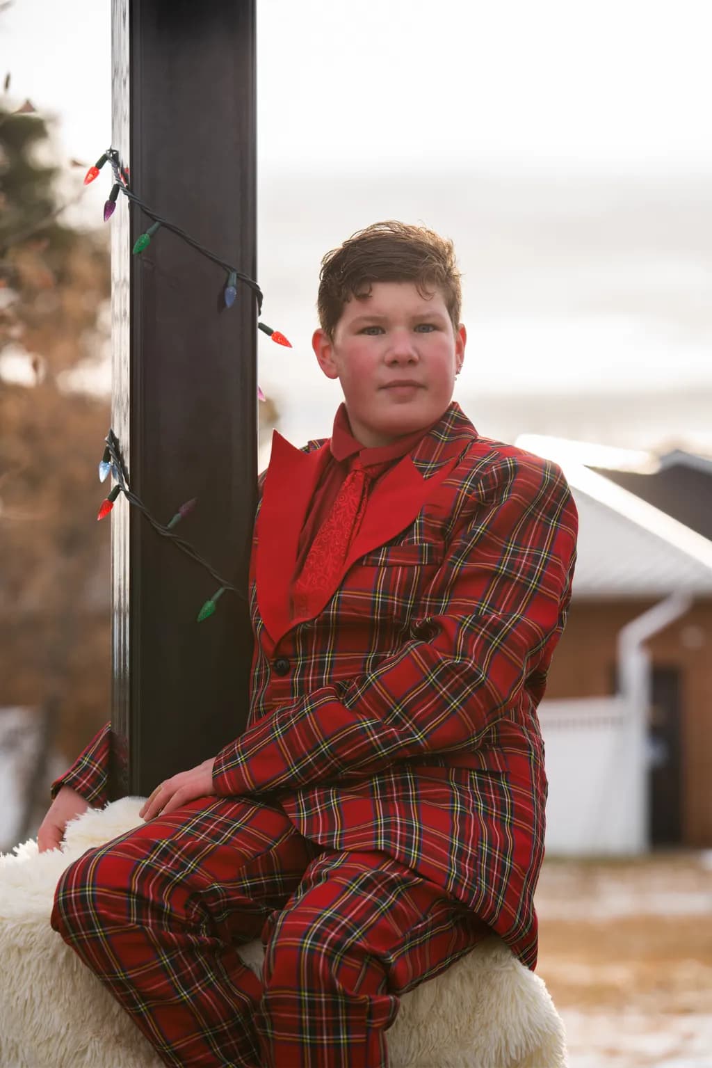 Festive Plaid Portrait
