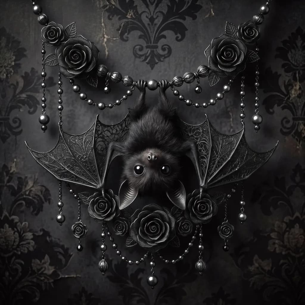 Gothic Bat Ornament