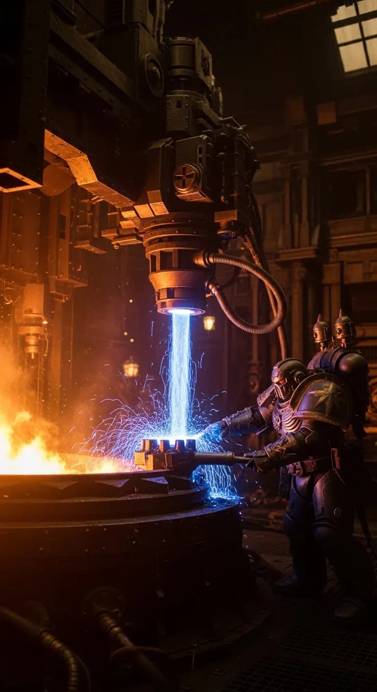 Molten Sparks: The Industrial Armor of Tomorrow!