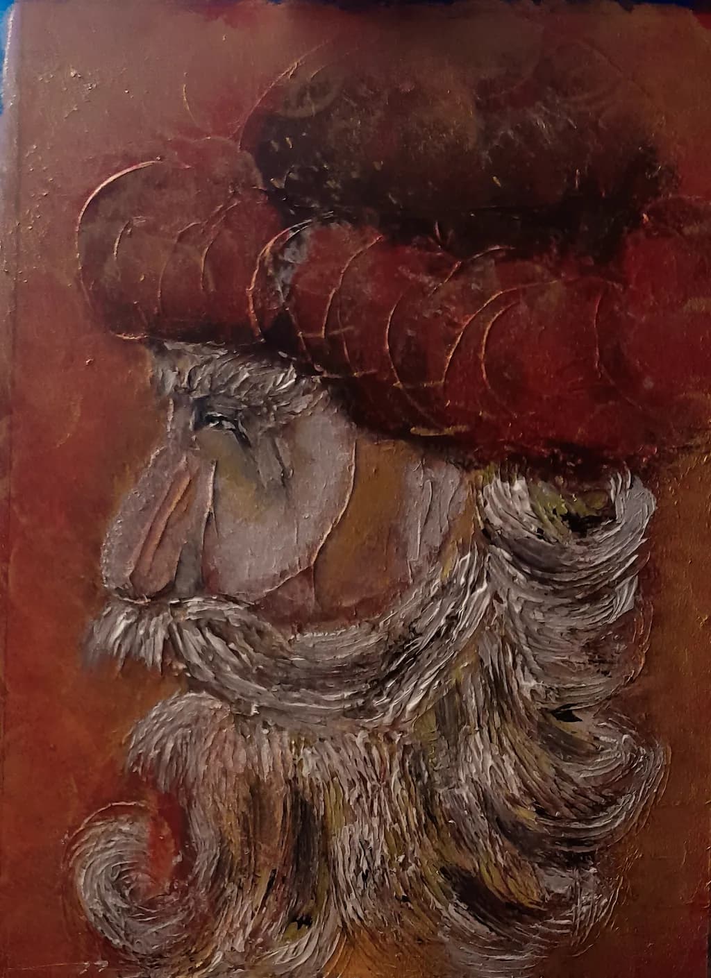 Whimsical Portrait of Expression: An Abstract Journey Through Texture and Emotion