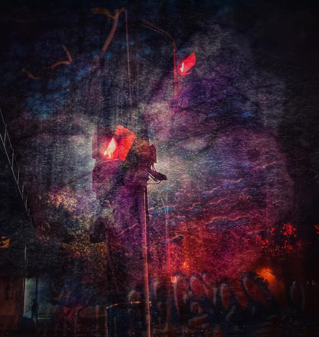 Urban Symphony: A Dance of Light and Shadow in the Nightscape