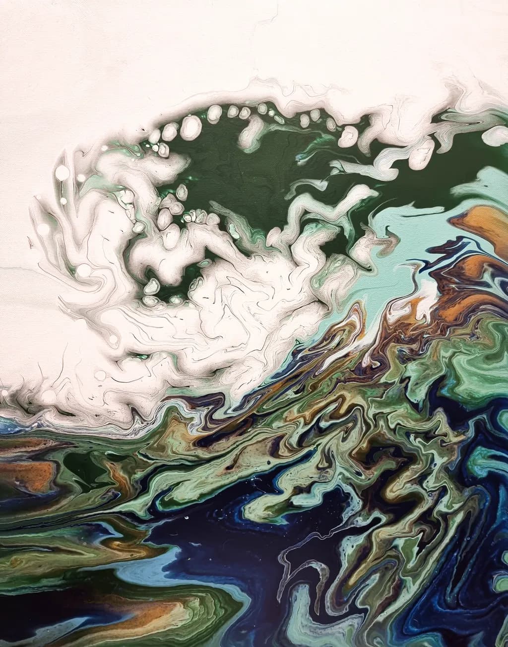Whispers of the Ocean: A Fluid Dance of Color and Texture