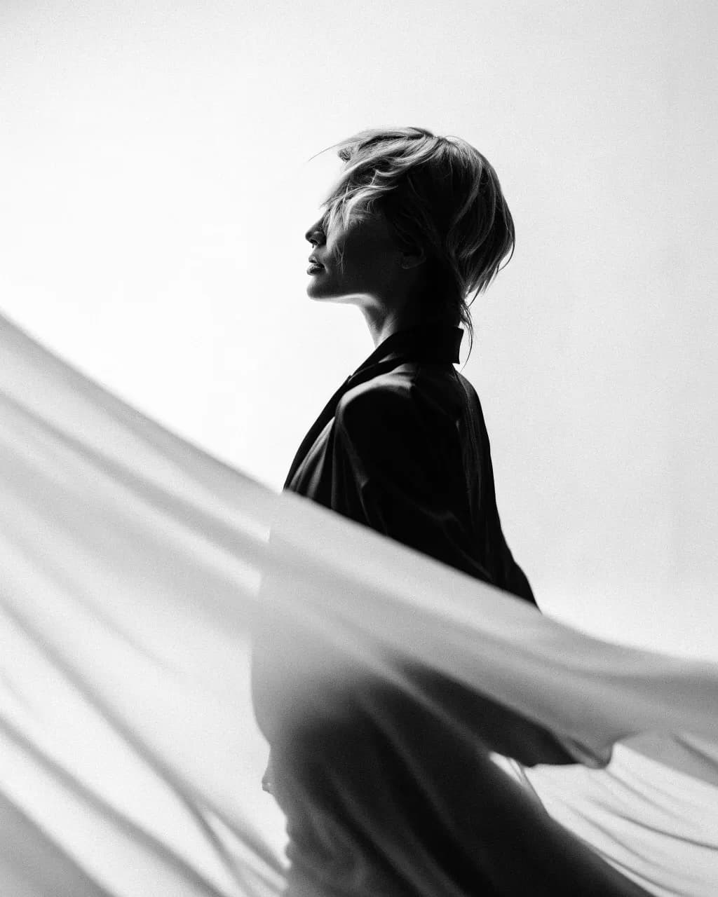 Whispers of Elegance: A Silhouette in Motion
