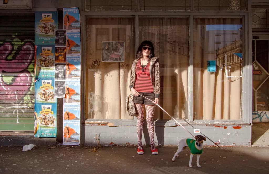 Urban Woman and Dog