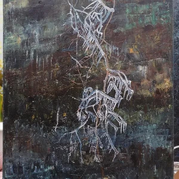 Whispers of Nature: An Abstract Exploration of Roots and Shadows