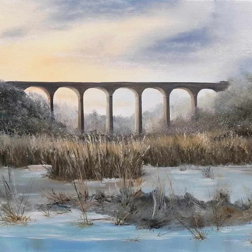 Whispers of the Past: A Serene Viaduct at Dusk