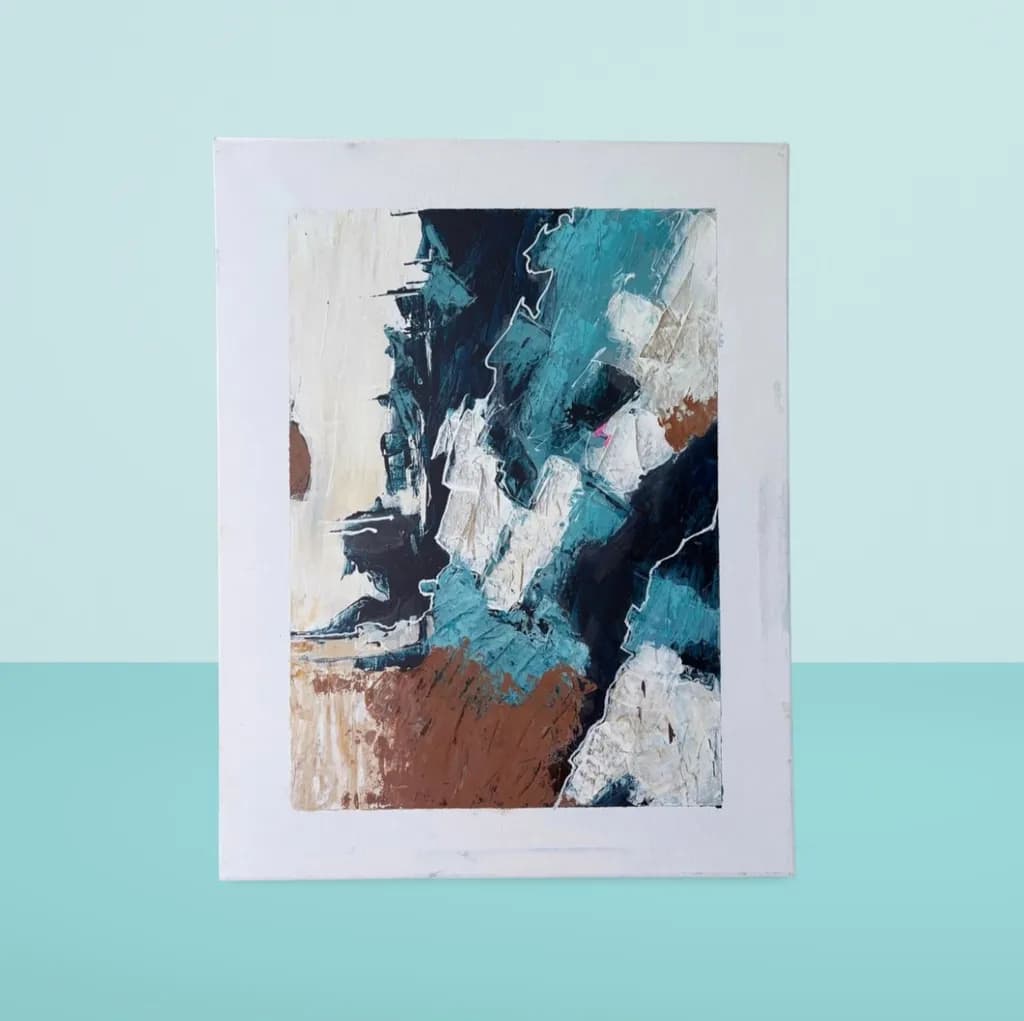 Whispers of the Ocean: A Serene Abstract Journey Through Color and Texture