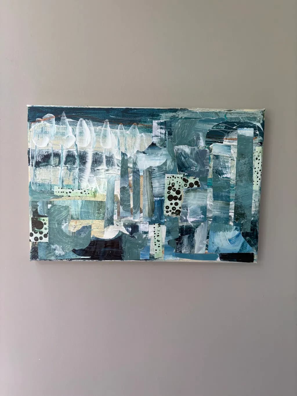 Whispers of Blue: An Abstract Journey Through Geometric Textures