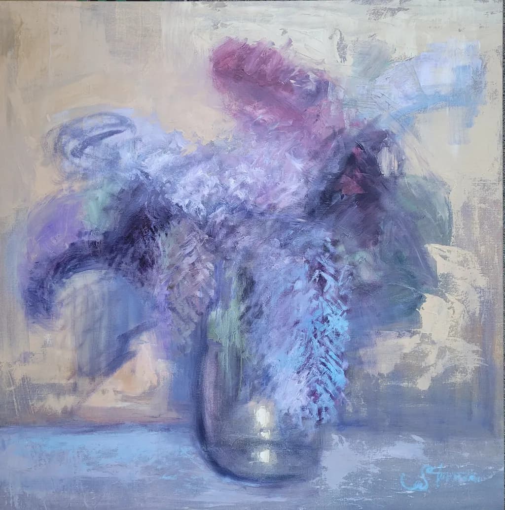 Whispers of Lavender: An Ethereal Floral Embrace in Soft Hues
