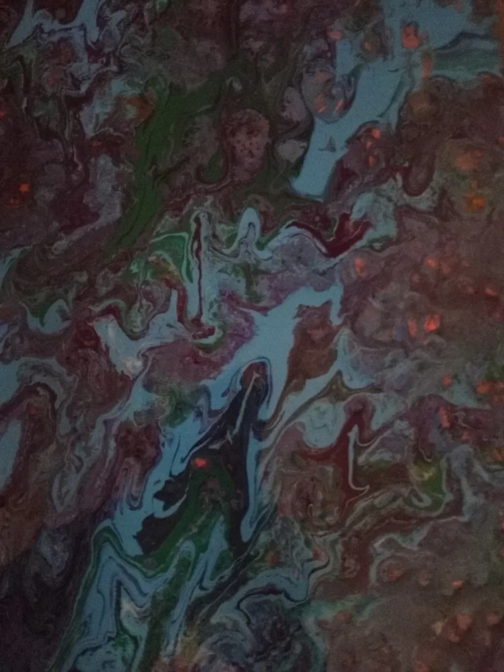 Vibrant Fluidity: An Abstract Dance of Color and Texture