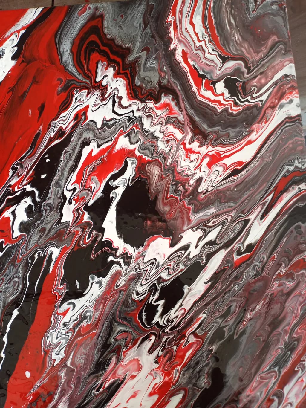 Crimson Whirl: A Dance of Chaos and Harmony in Abstract Form
