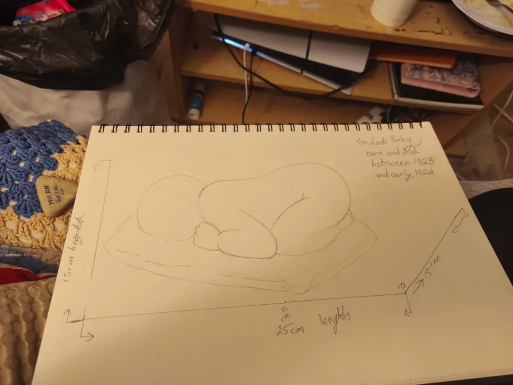 Infant Sketch with Measurements