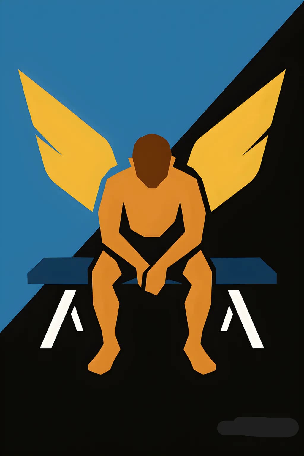 Wings of Solitude: An Abstract Reflection on Contemplation and Minimalism