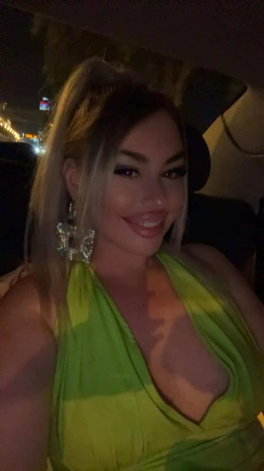 Radiant Night: A Glimpse of Glamour in Neon Green