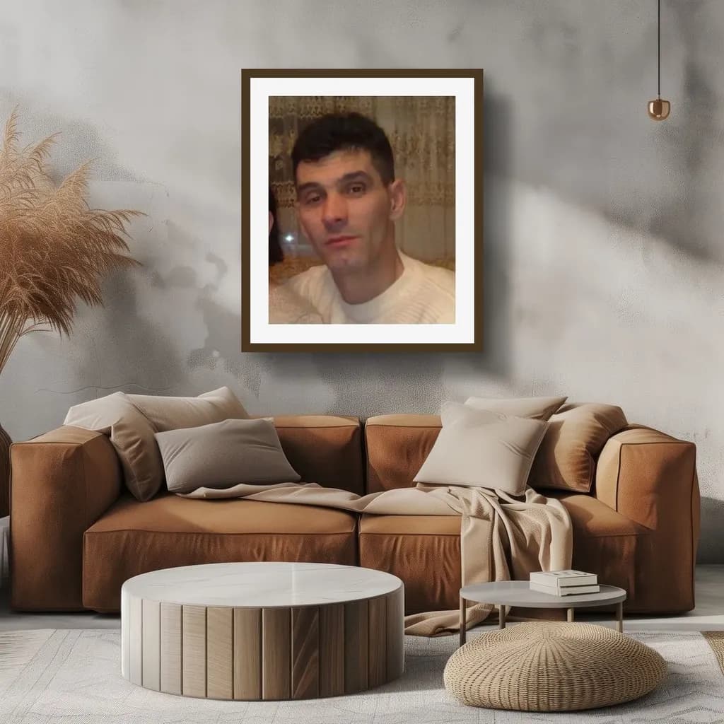 Cozy Reflections: A Modern Portrait for Your Interior Space