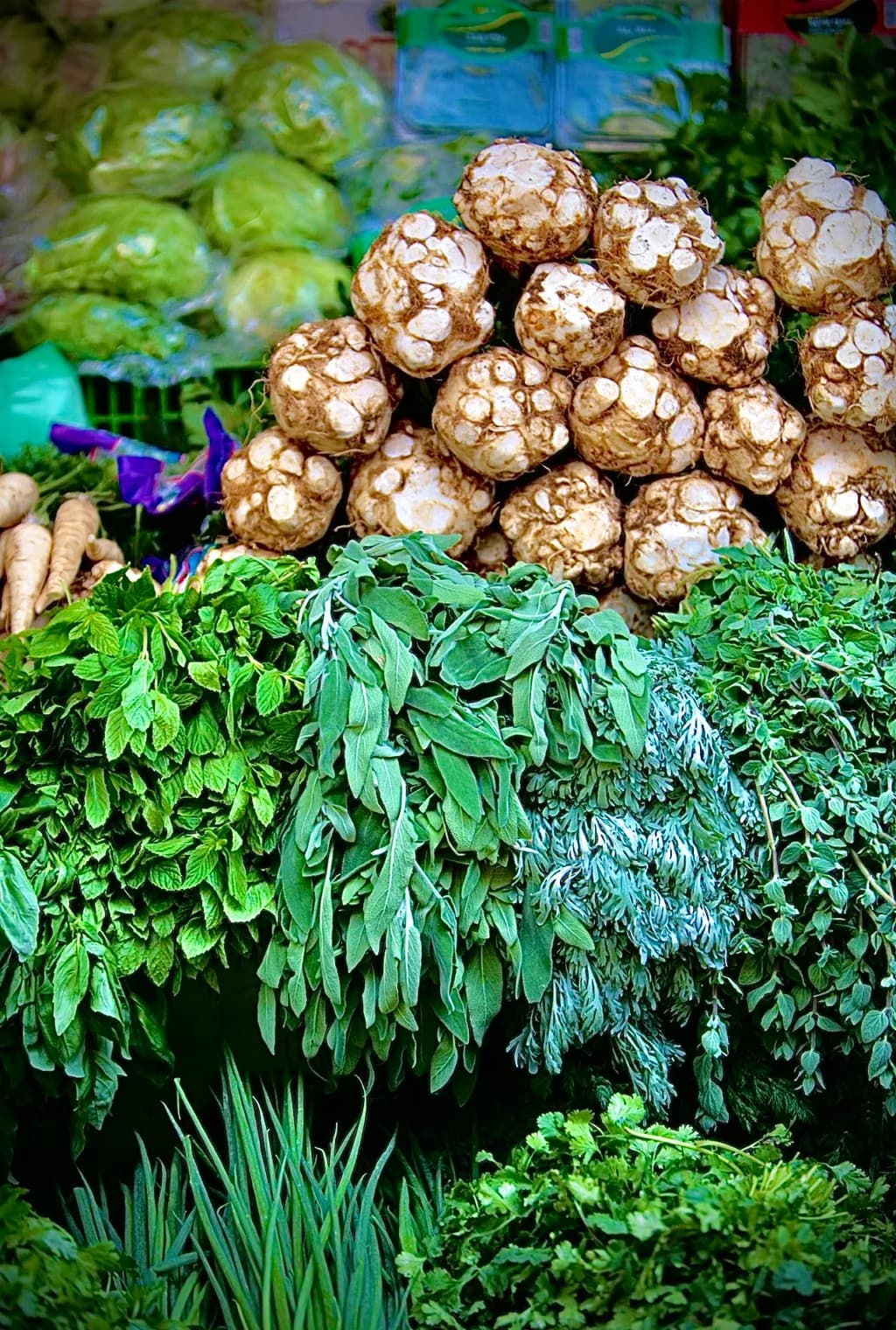 Fresh Herbs and Roots