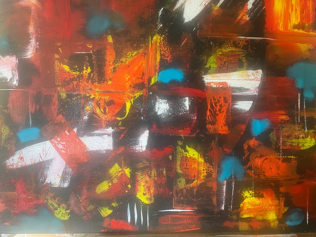 Vibrant Chaos: A Dance of Color and Emotion in Abstract Expressionism
