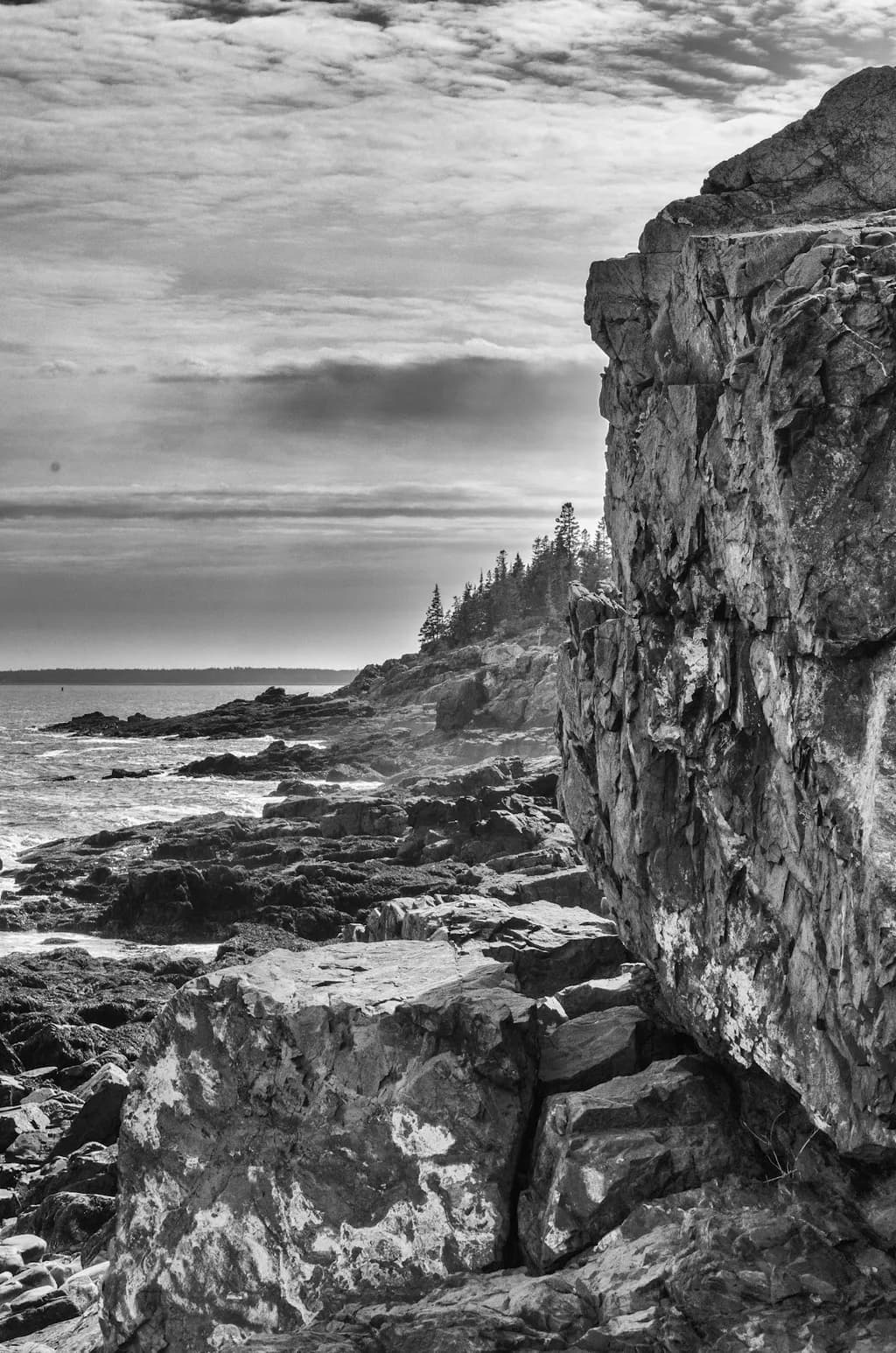Black and White Shoreline Cliffs