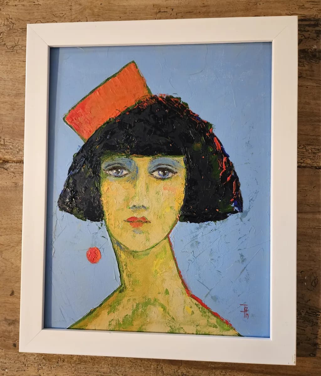 Whispers of Color: A Portrait of Elegance and Mystery