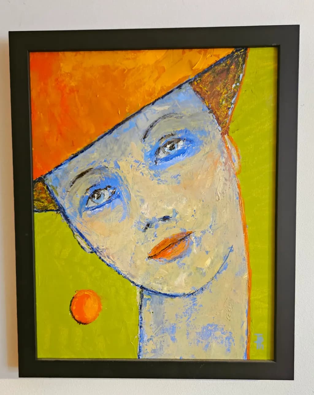 Whimsical Gaze: A Vibrant Portrait of Expression and Color
