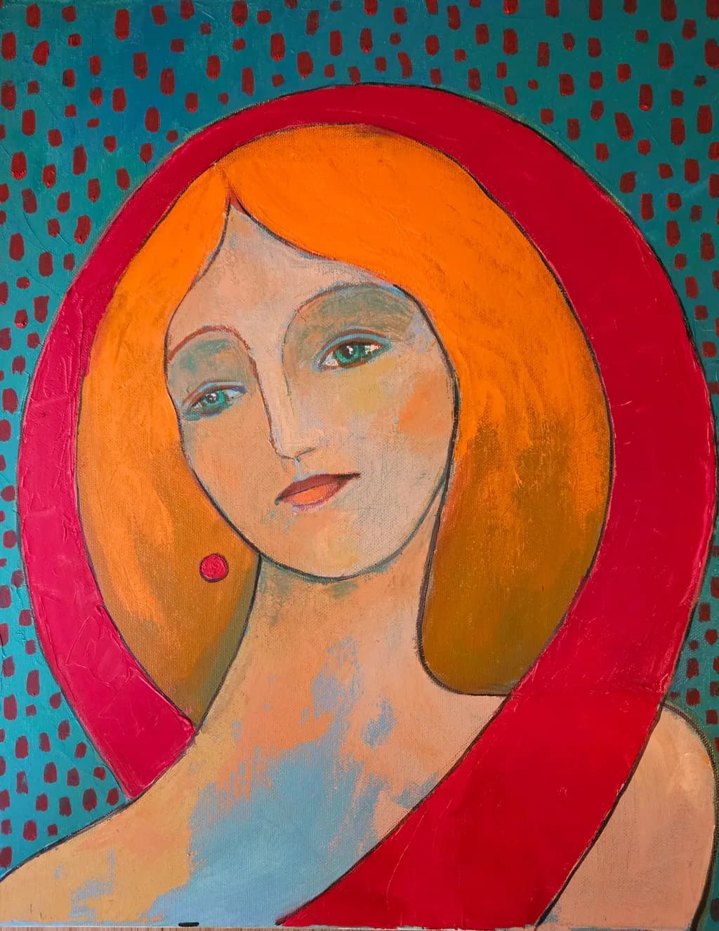 Whispers of Color: A Serene Portrait of Grace and Beauty
