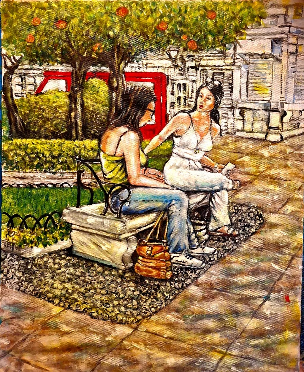 Whispers in the Park: A Moment of Connection and Conversation