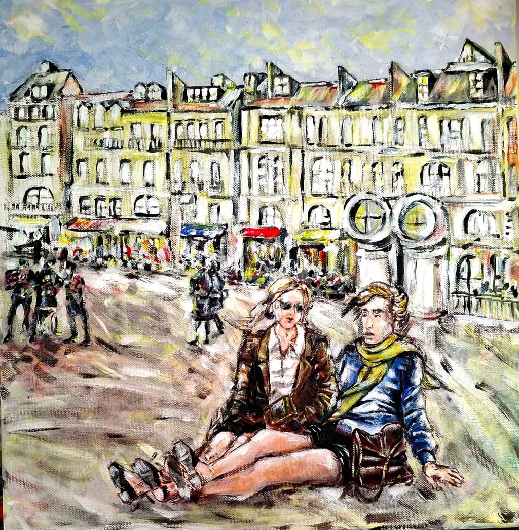 Urban Whispers: A Moment of Connection in the Heart of the City