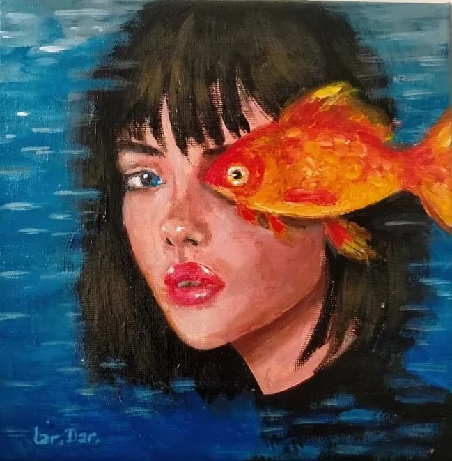 Whispers of the Deep: A Portrait of Connection with a Golden Fish