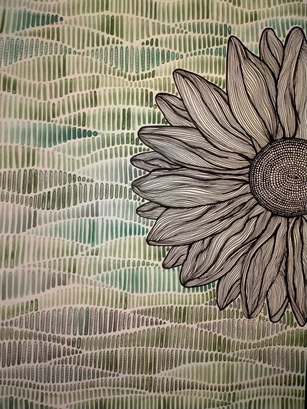 Whispers of Nature: An Abstract Floral Journey Through Green Patterns