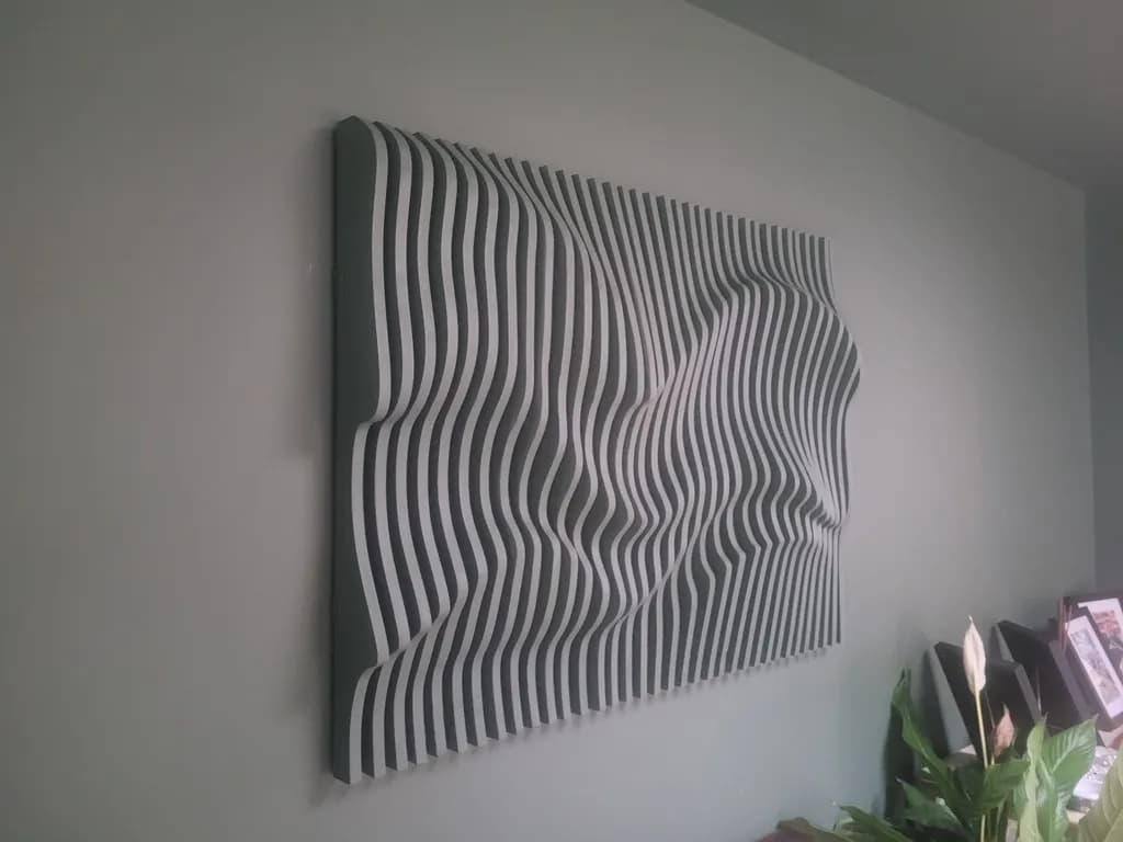 Waves of Modernity: An Abstract Textured Wall Art Piece for Contemporary Spaces