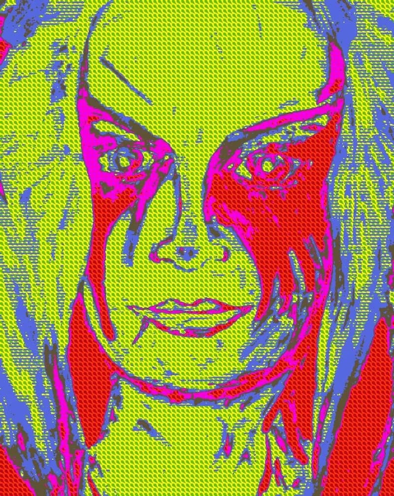 Vivid Echoes: A Neon Portrait of Emotion and Identity