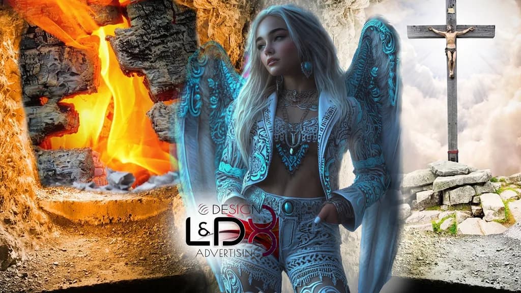 Ethereal Guardian: A Dance Between Fire and Faith