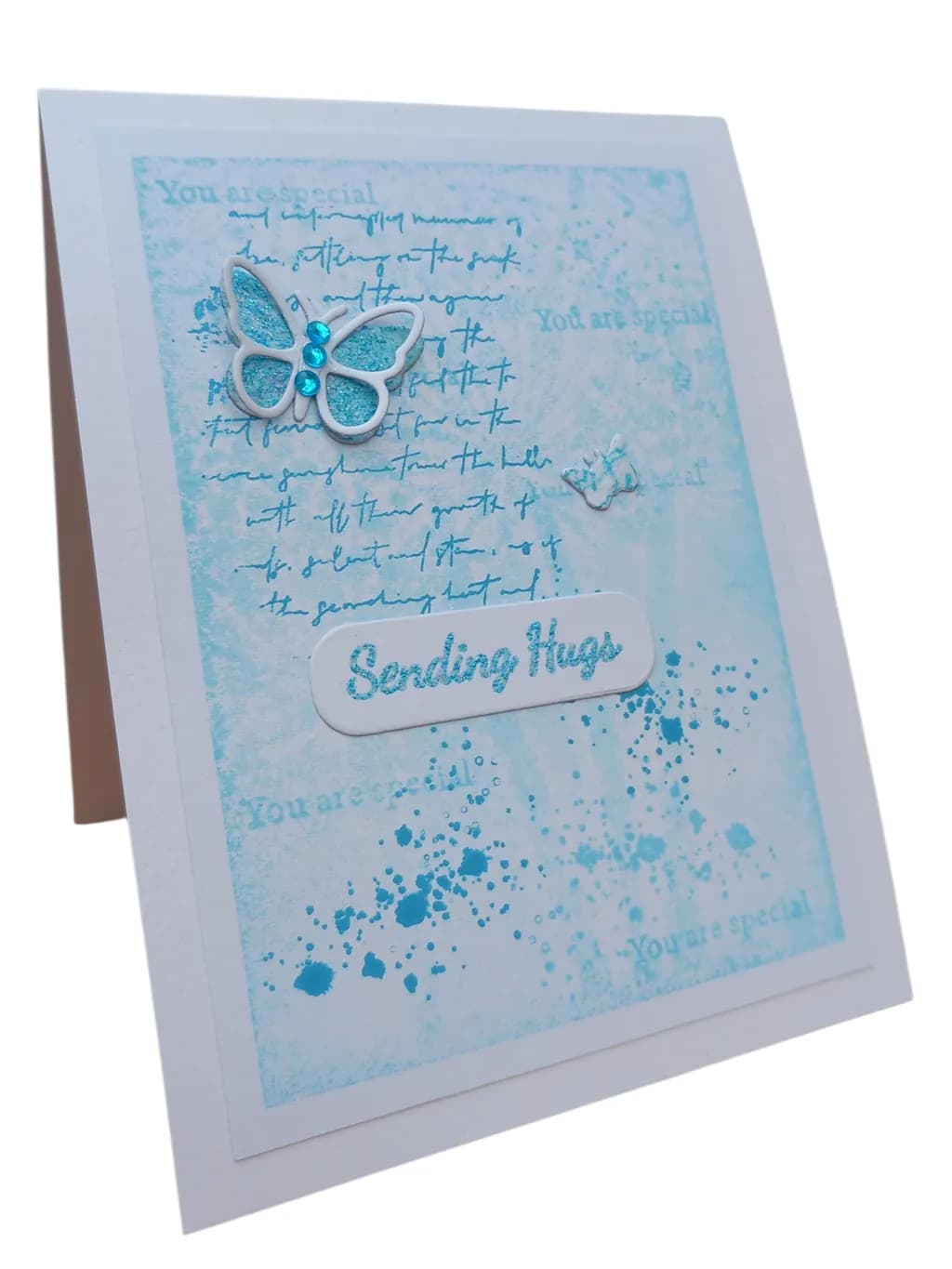Whispers of Blue: A Handmade Butterfly Card for Special Moments