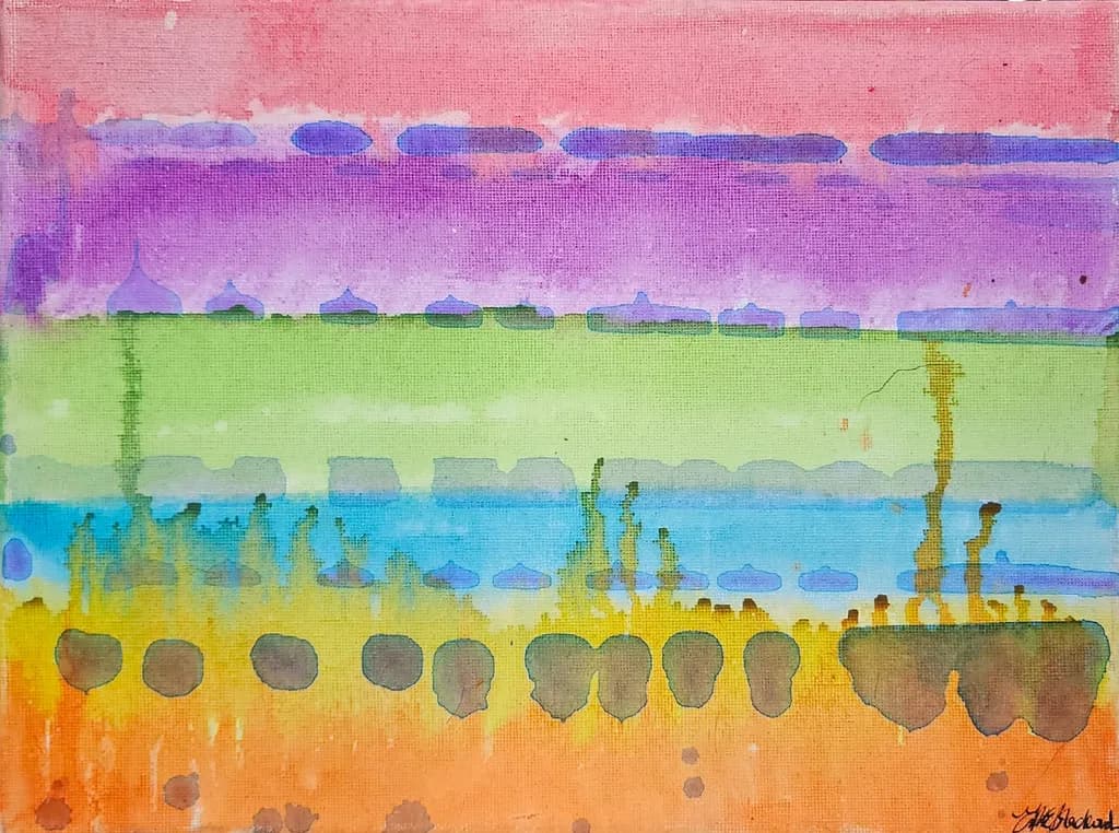 Vibrant Horizons: A Watercolor Journey Through Colorful Landscapes