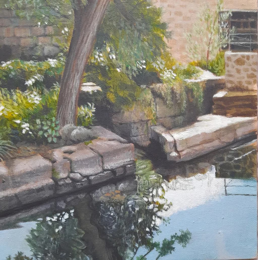 Tranquil Reflections: Nature's Serenity in Stone and Water