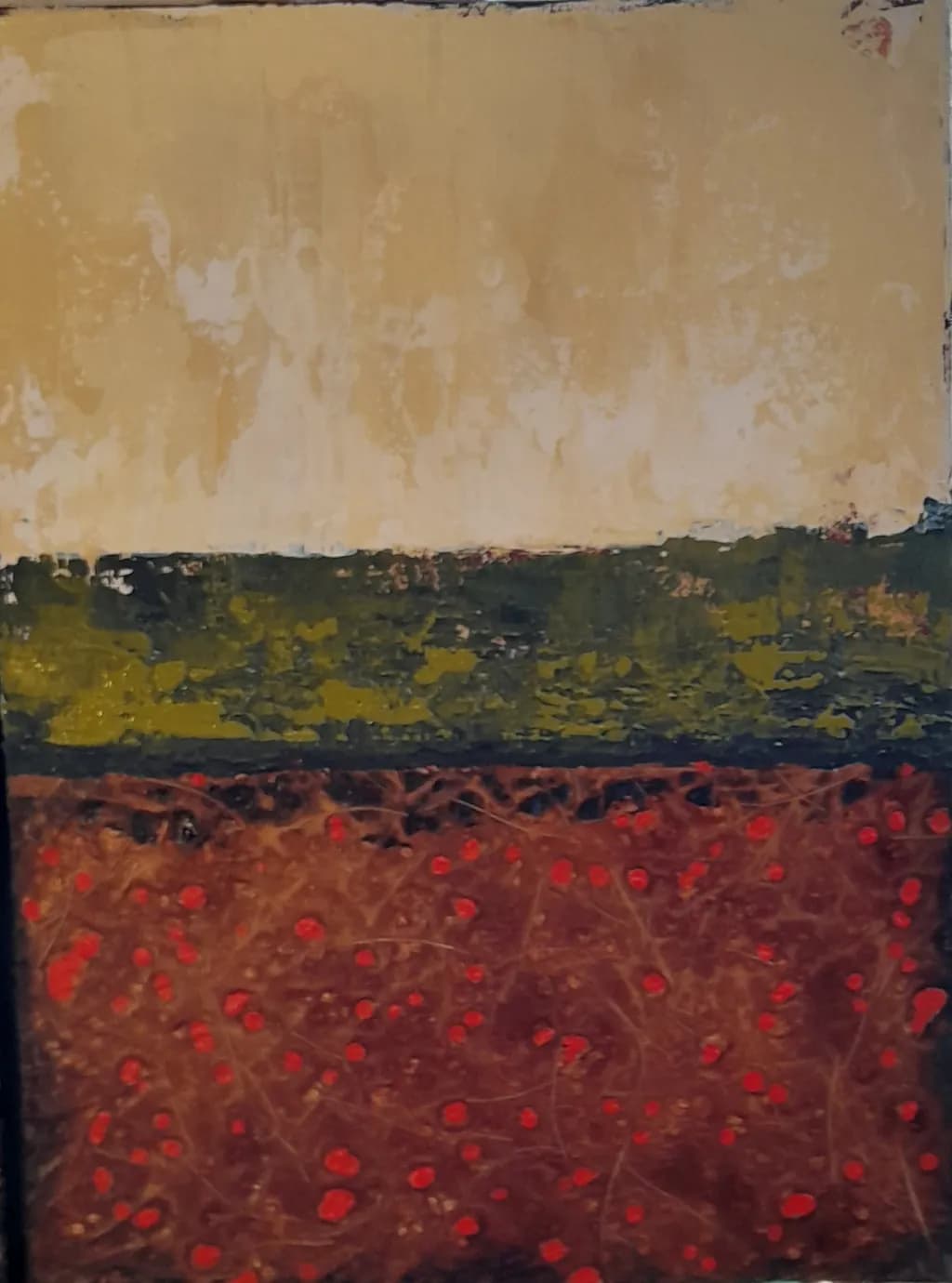Vibrant Earth: An Abstract Landscape of Textured Layers