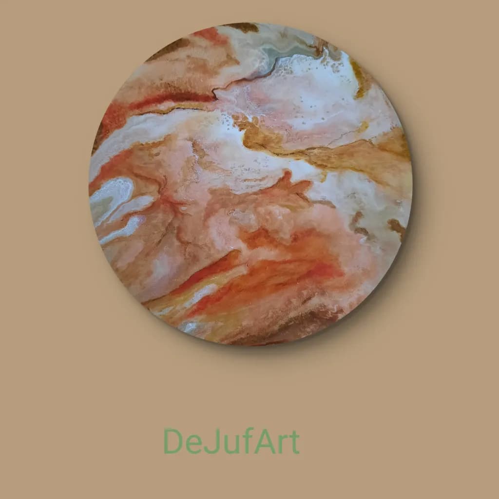 Whispers of Earth: A Circular Dance of Warm Hues and Textures