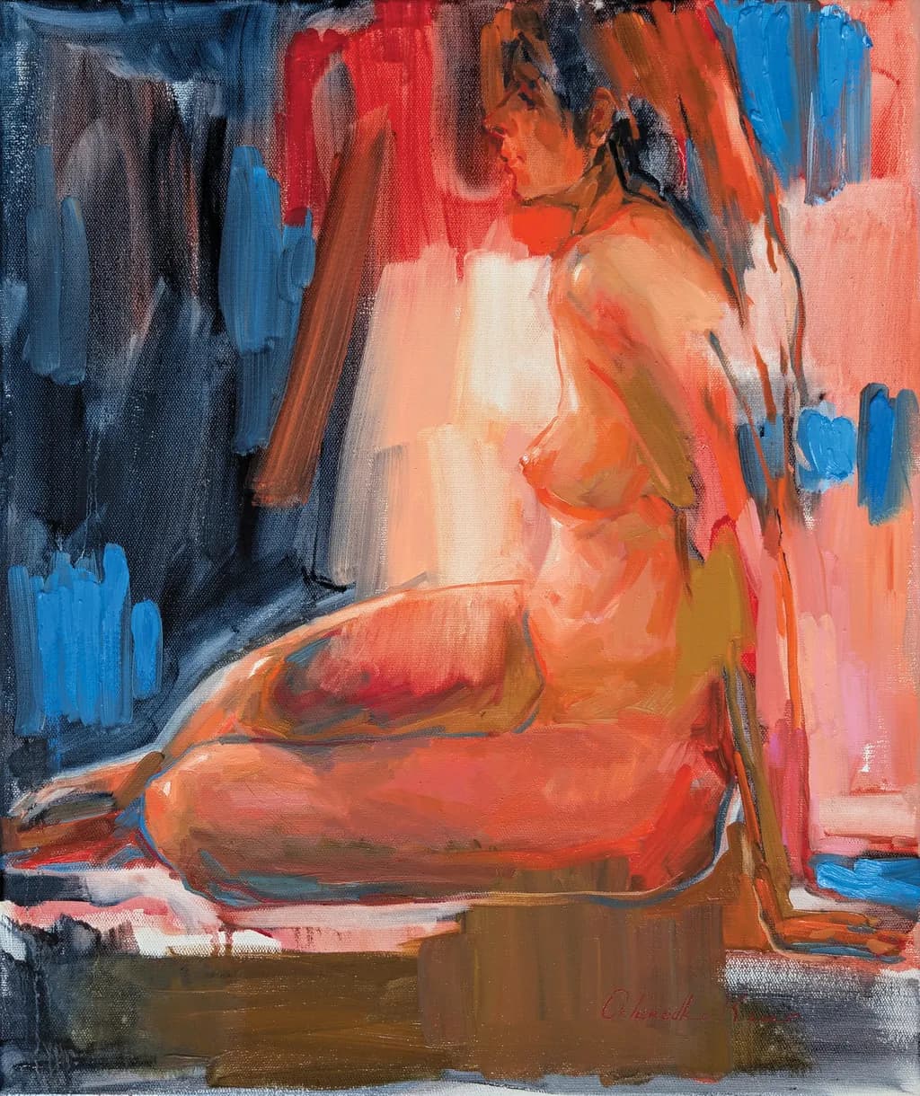 Vibrant Embrace: An Abstract Exploration of the Human Form in Colorful Expressionism
