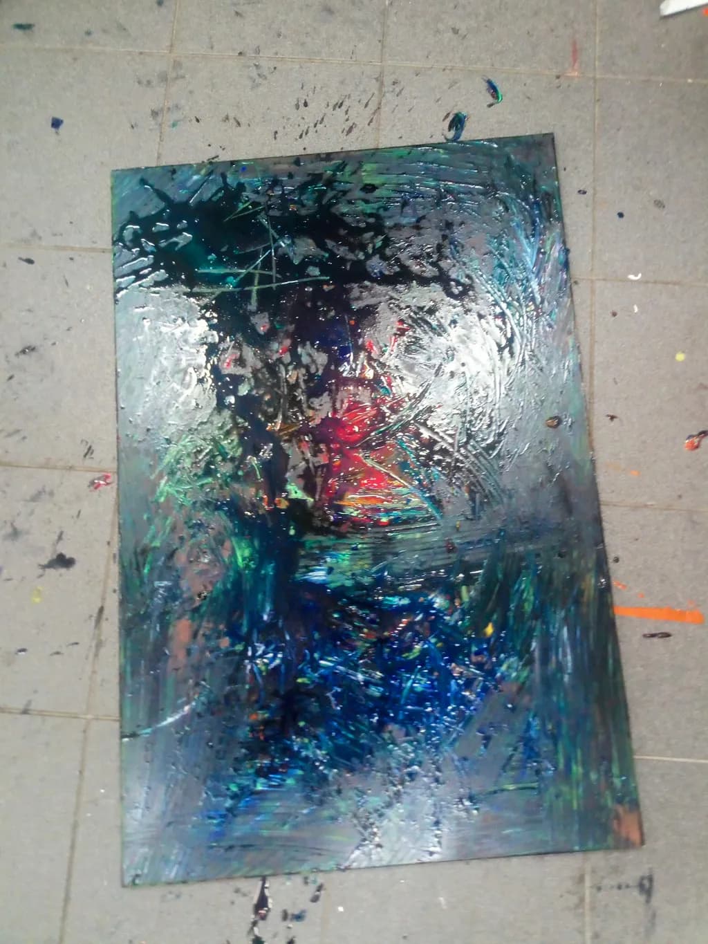 Ethereal Reflections: A Dance of Color and Light in Abstract Expressionism
