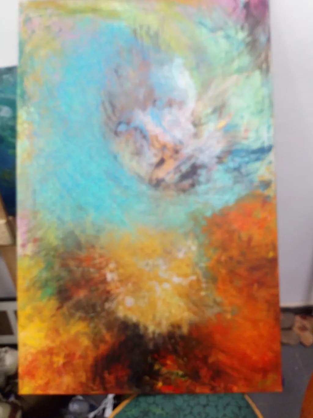 Vibrant Whirlwind: A Colorful Journey Through Abstract Textures