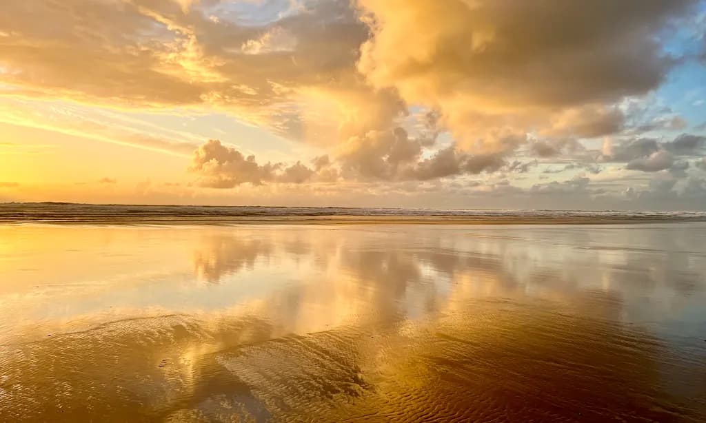 Golden Beach Reflection