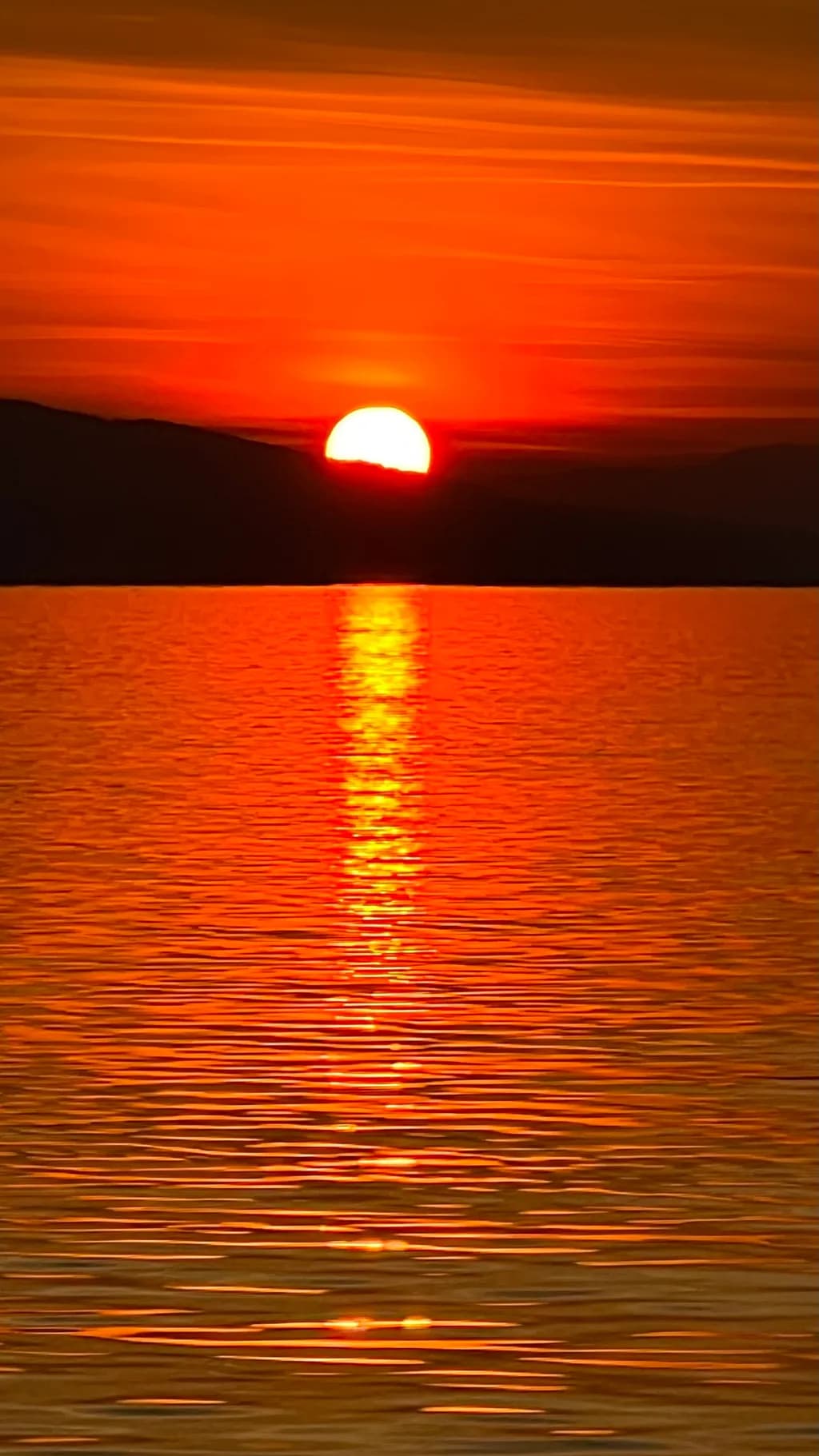 Eternal Embrace: The Golden Sunset Over Tranquil Waters