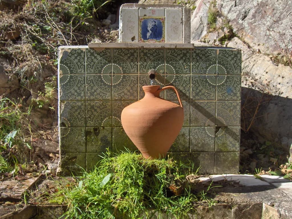 Whispers of Tradition: A Clay Jar Amidst Nature's Embrace
