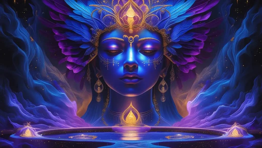 Mystical Serenity: A Journey Through the Cosmic Veil