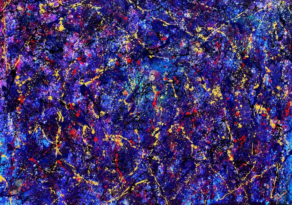 Celestial Symphony: A Dance of Color and Chaos in Abstract Expressionism