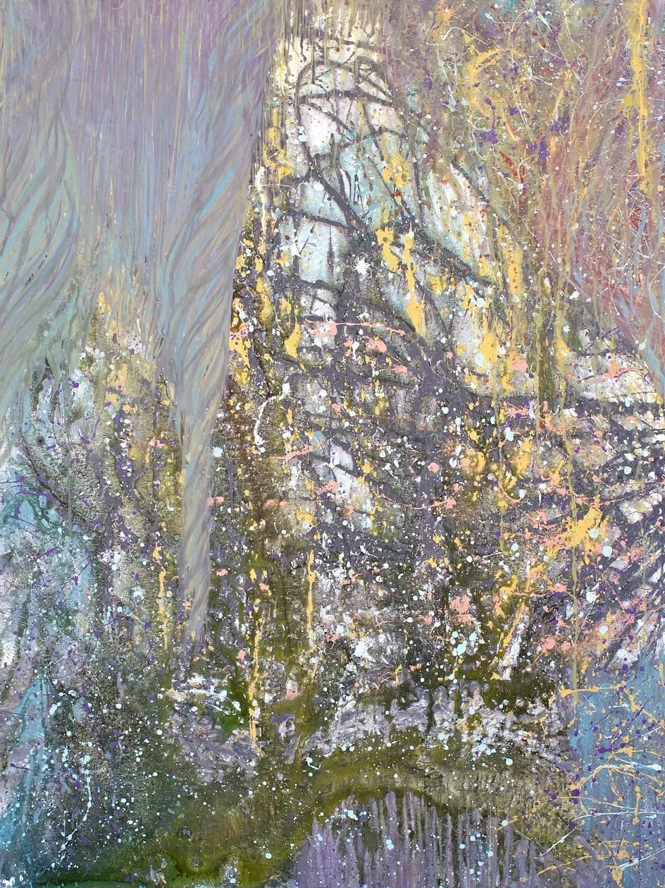 Vibrant Chaos: An Abstract Journey Through Color and Texture
